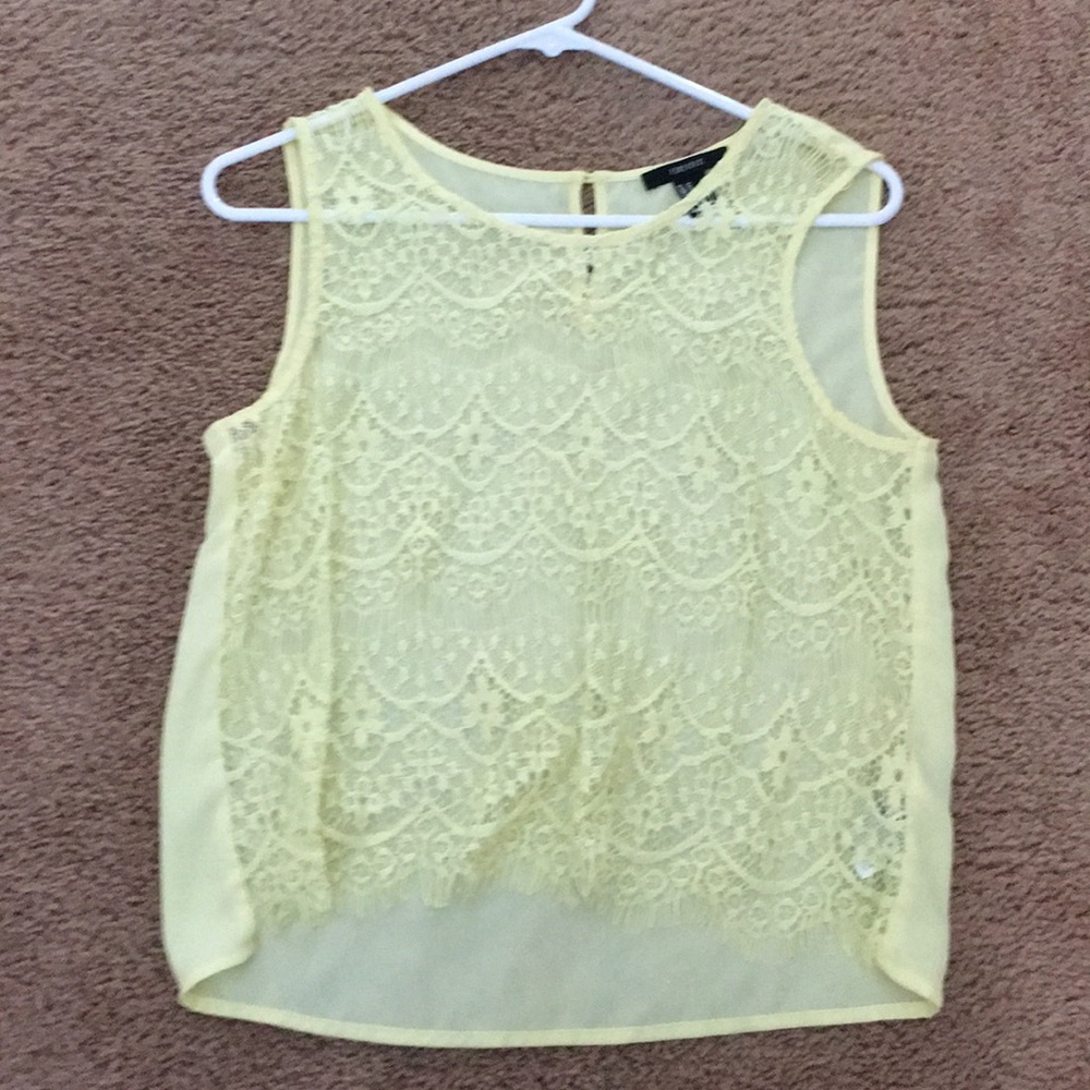yellow tank top